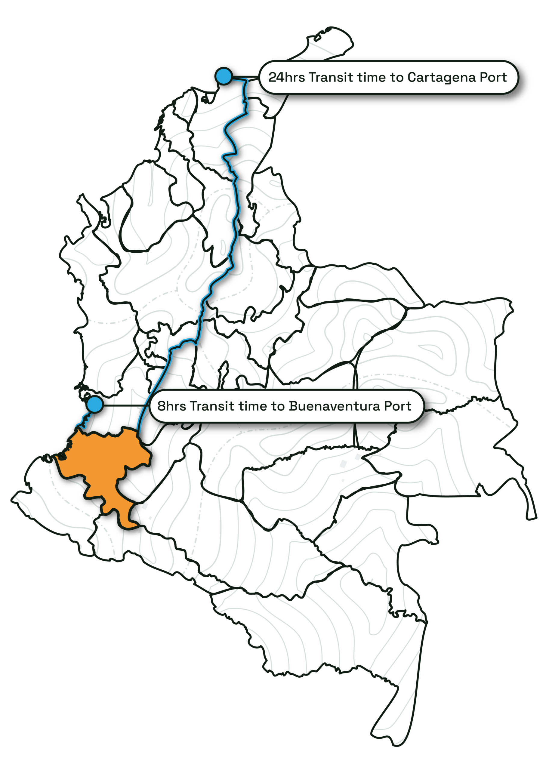 Cauca map