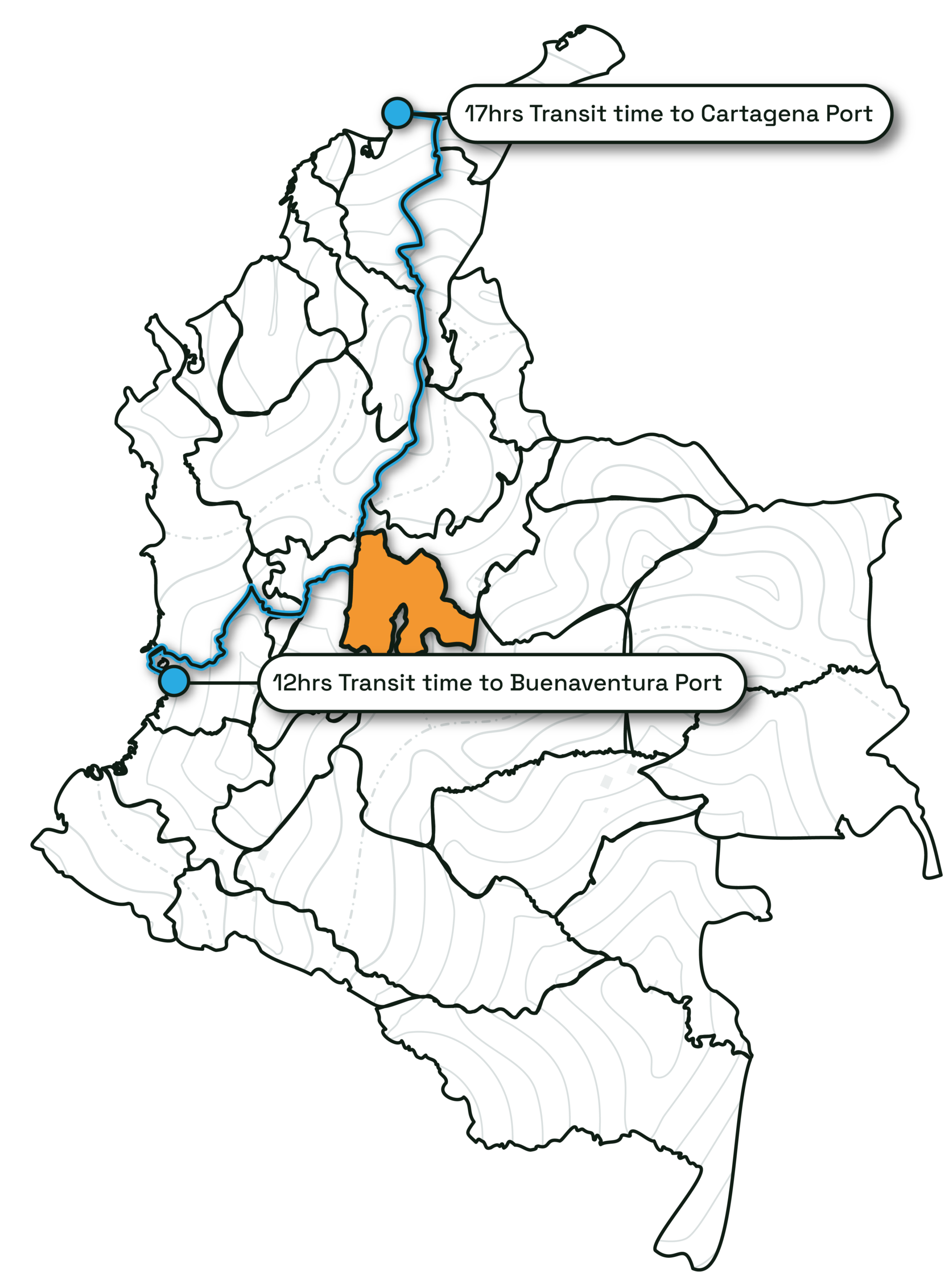 Cundinamarca map