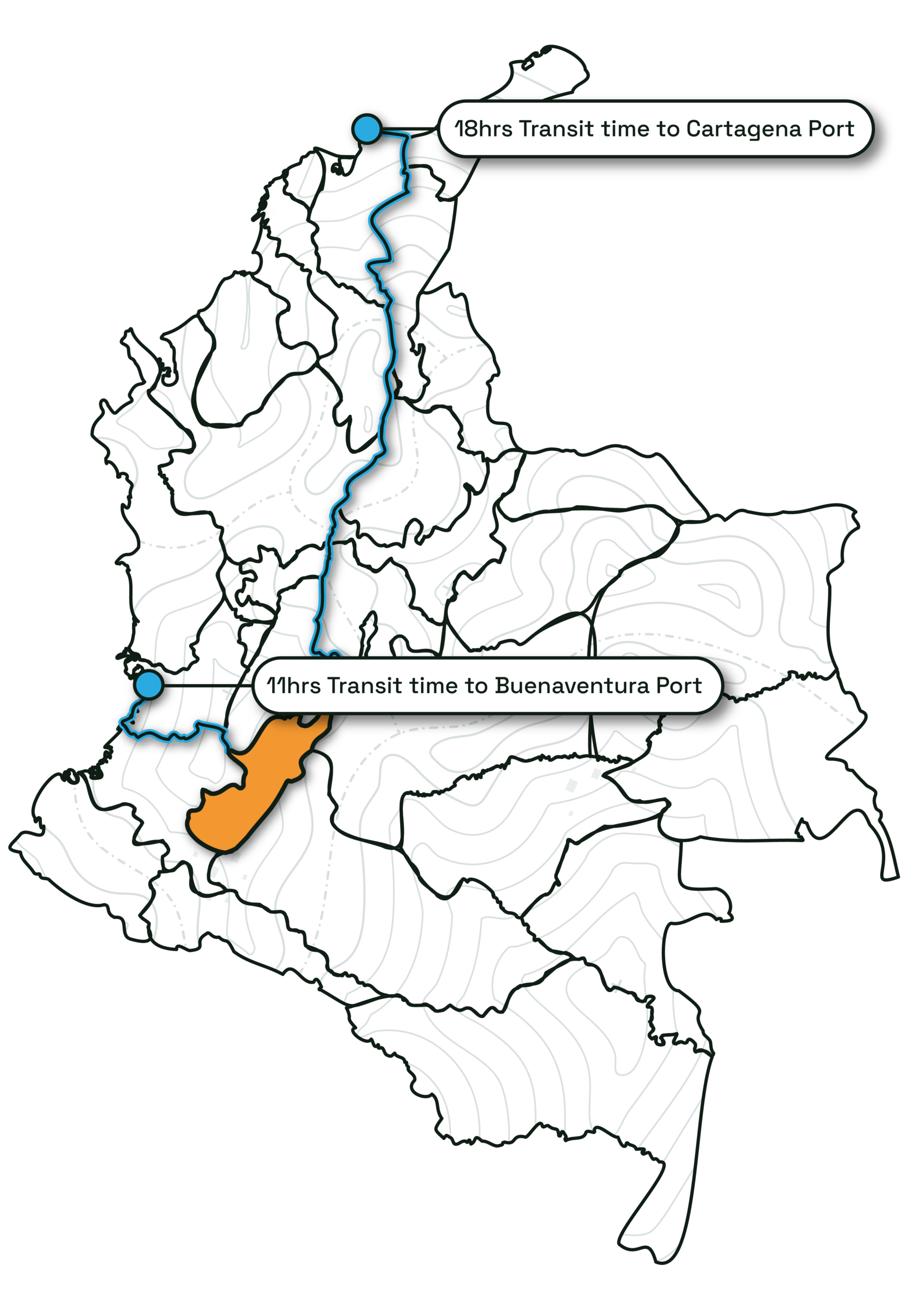 Huila map